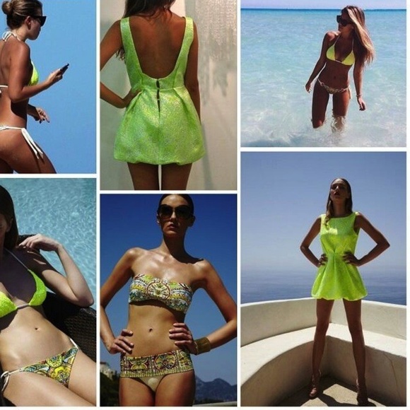 NWT Lime Neon Green Backless Dress Loveshackfancy - Picture 3 of 3